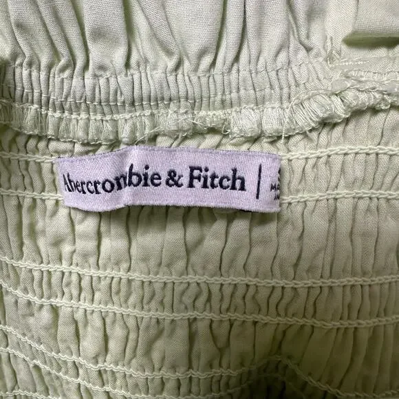 Abercrombie & Fitch Green Smocked Bodice Easy Maxi Dress - Picture 6 of 8